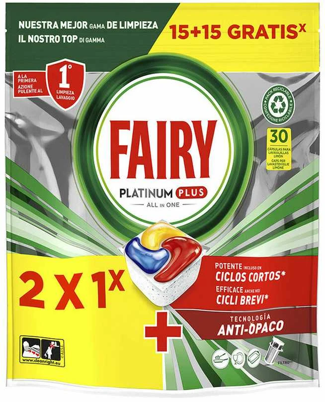 FAIRY PLATINUM PLUS LEMON indaplovė 30 capsules