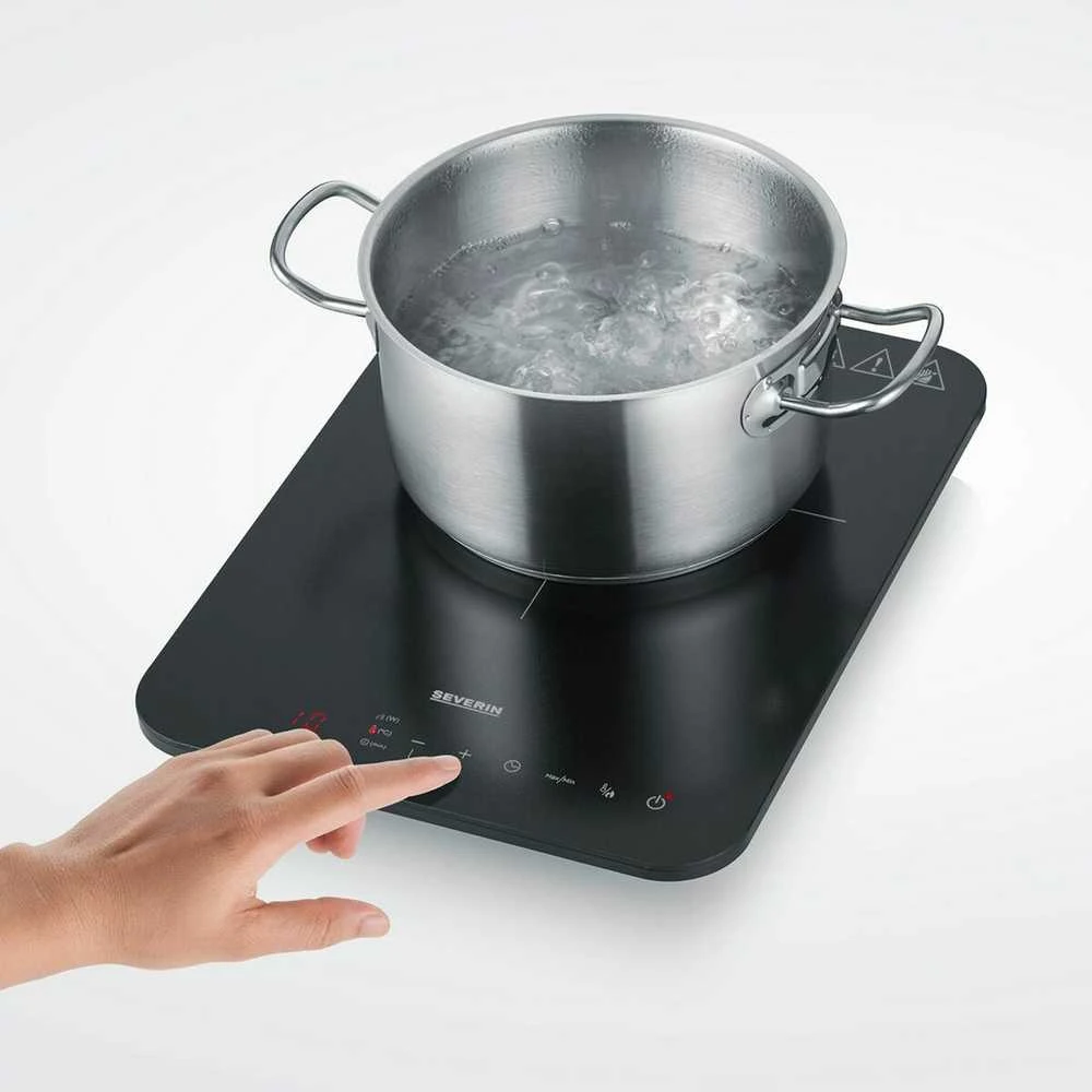 Severin KP 1032 hob Juodas, Pilkas Countertop 28 cm Zone induction hob 1 zone(s)