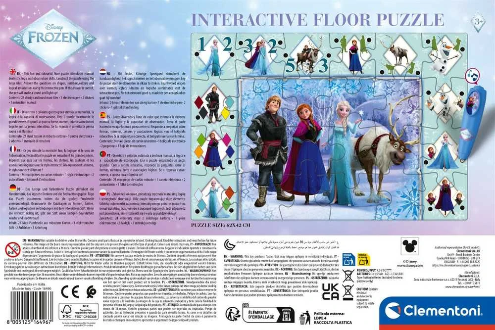 Interaktyvi 24 detalių dėlionė „Disney Frozen Ice Kingdom“ – Clementoni