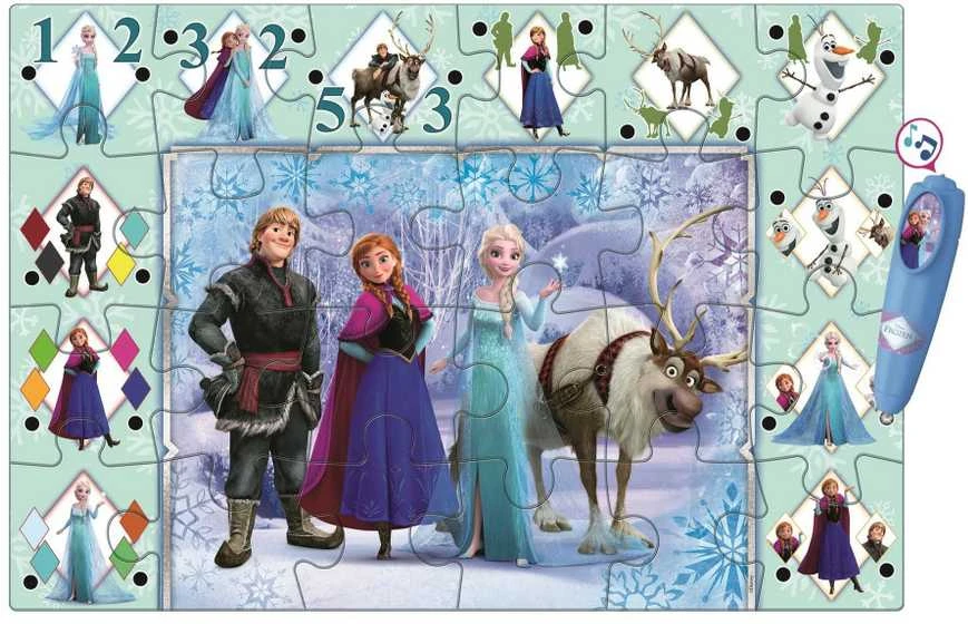 Interaktyvi 24 detalių dėlionė „Disney Frozen Ice Kingdom“ – Clementoni