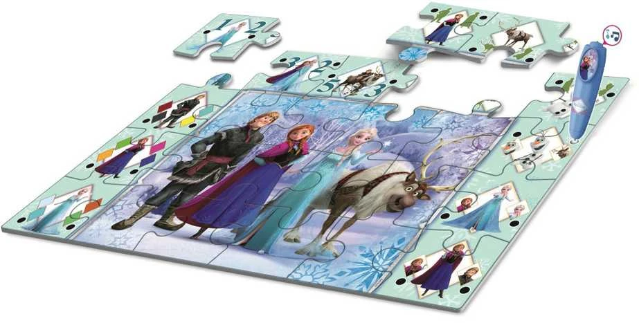 Interaktyvi 24 detalių dėlionė „Disney Frozen Ice Kingdom“ – Clementoni