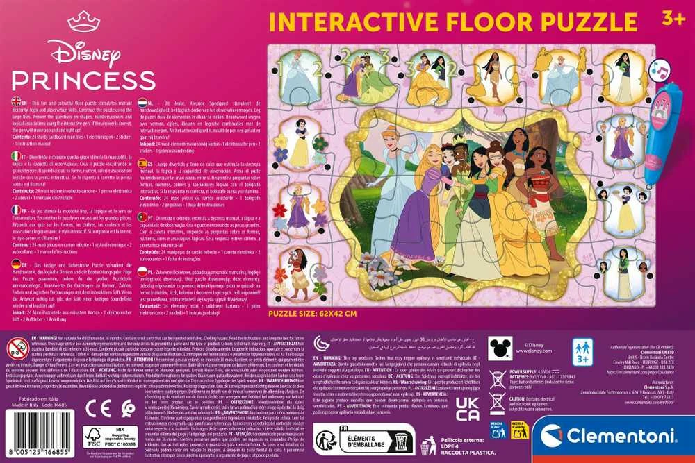 Dėlionė Clementoni Žaislai CLE DISNEY interakt.puzzle dywan Princesės 16685