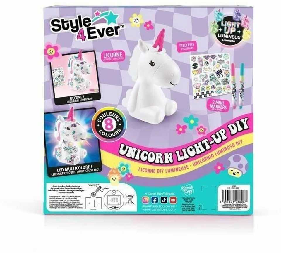 „Style 4 Ever“ – „pasidaryk pats“ šviečiantis vienaragio žaisliukas (26293)