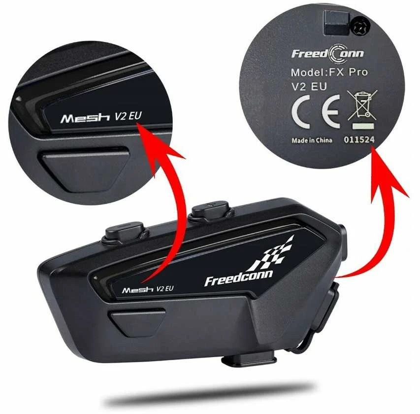 Freedconn Motociklo Interkomas – Freenconn FX Pro V2 EU MESH