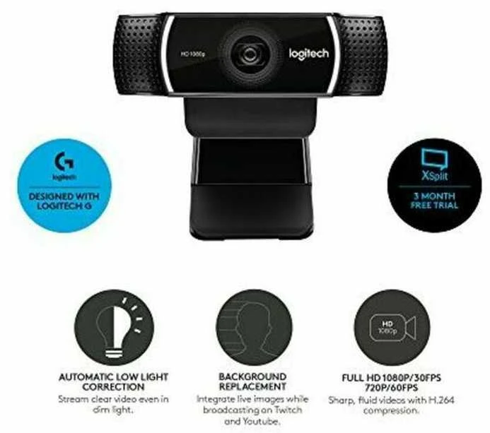 Internetinė kamera Logitech C922 PRO HD Stream Webcam