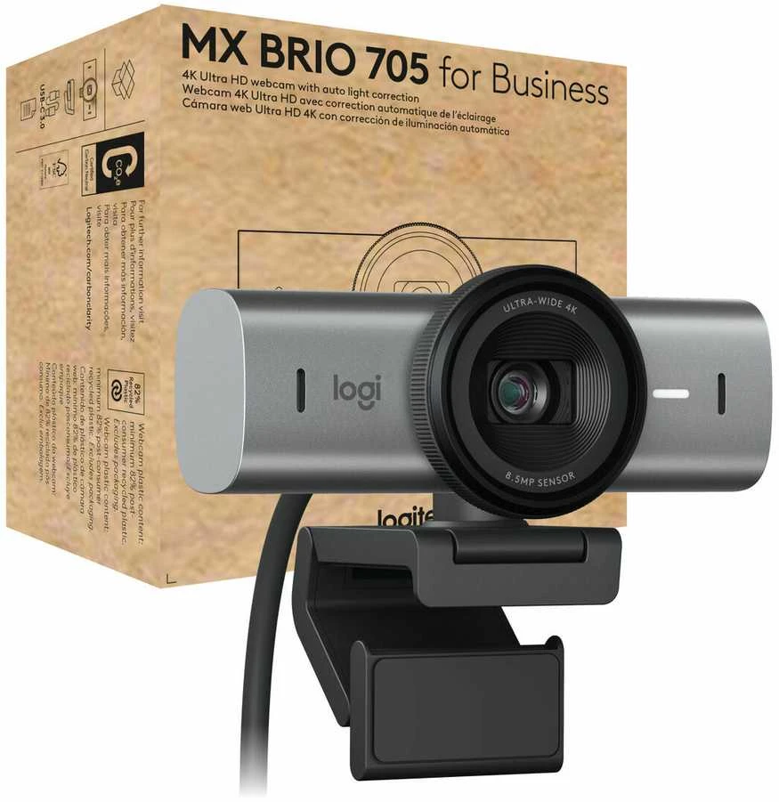 Logitech MX Brio 705 internetinė kamera verslui, spalva: grafito (960-001530)
