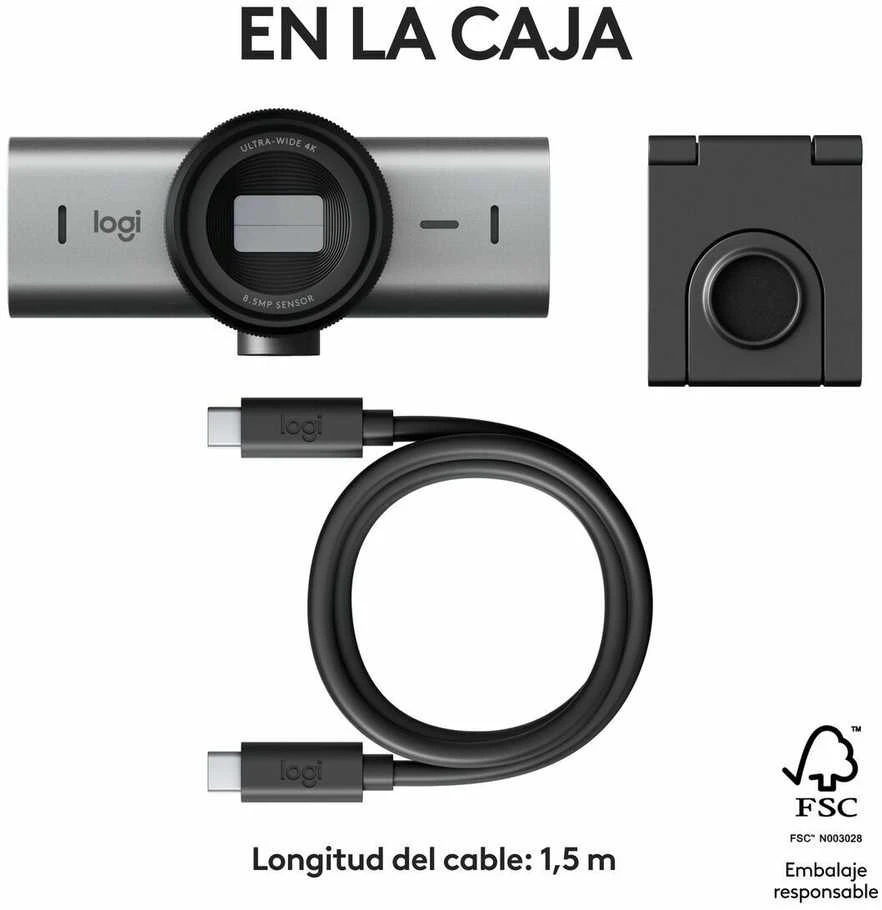 Logitech MX Brio 4K Ultra HD internetinė kamera, spalva: grafito (960-001559)