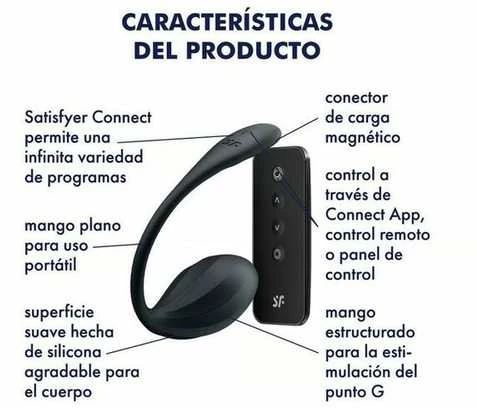 Satisfyer Ribbed Petal stymulator punktu G Juodas