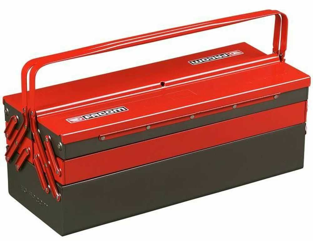 FACOM BT.13GPB įrankių dėžė, 5 skyriai, 18 l, 30 kg, metalas, raudona ir pilka