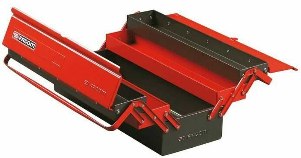 FACOM BT.13GPB įrankių dėžė, 5 skyriai, 18 l, 30 kg, metalas, raudona ir pilka