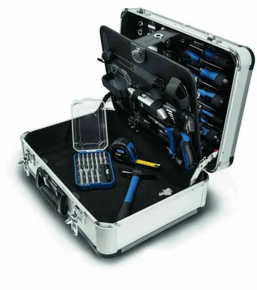Rankinių įrankių rinkinys TB150 metaliniame lagamine 101 vnt, Scheppach