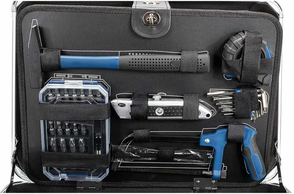Rankinių įrankių rinkinys TB150 metaliniame lagamine 101 vnt, Scheppach