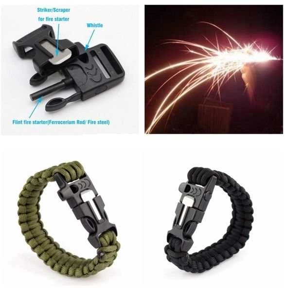 Išgyvenimo apyrankė 3in1 ARMY Žalias