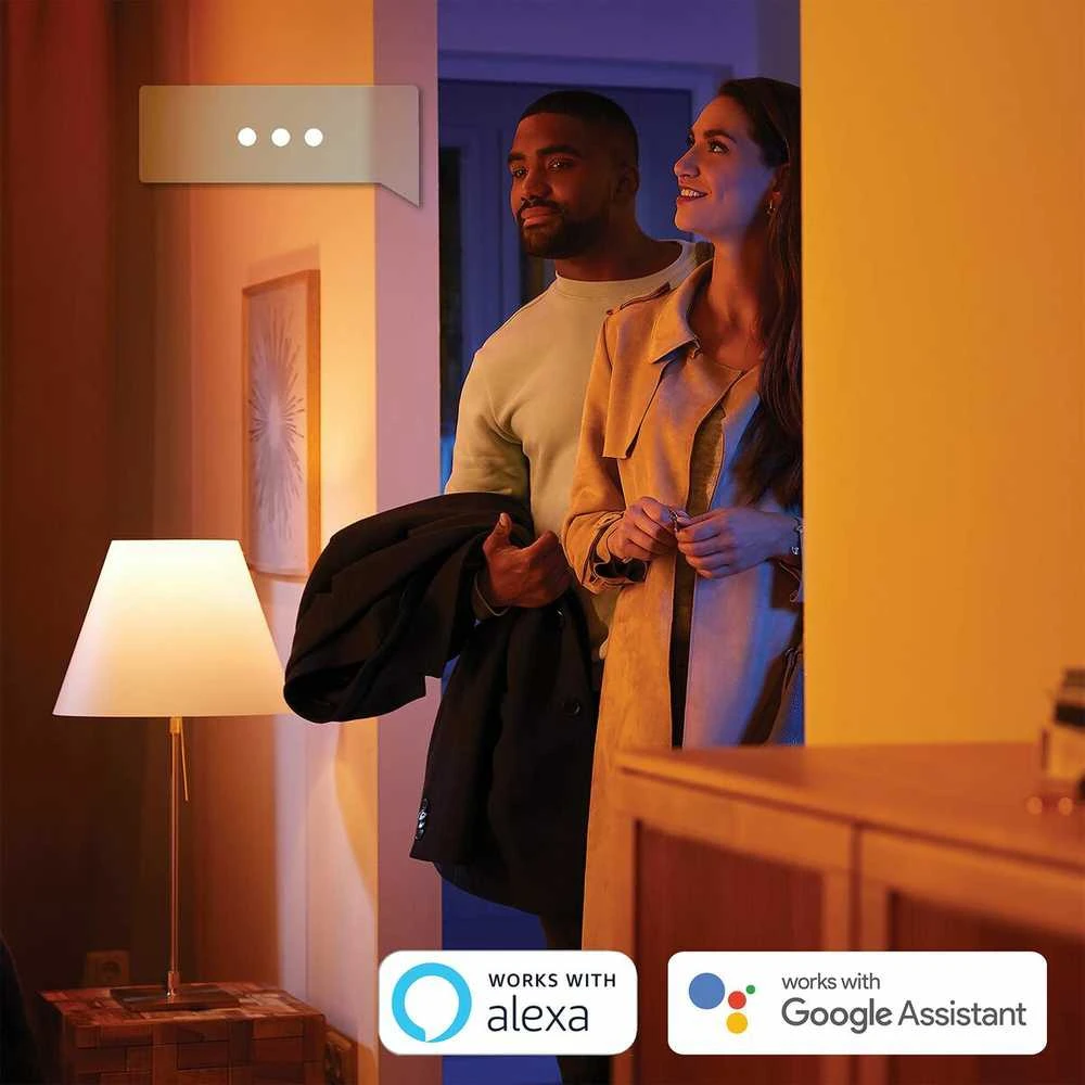Išmanaus apšvietimo rinkinys Philips Hue 3x E27 lemputės + reguliatoriaus jungiklis