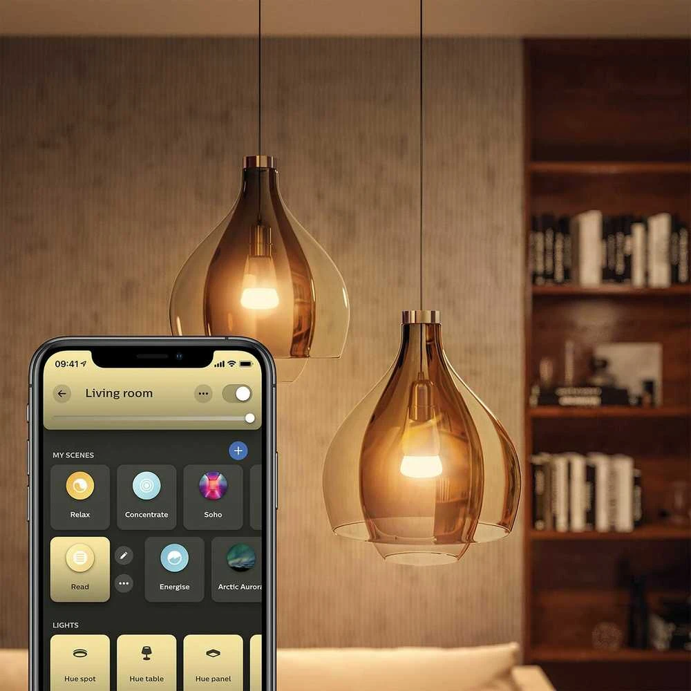 Išmanaus apšvietimo rinkinys Philips Hue 3x E27 lemputės + reguliatoriaus jungiklis