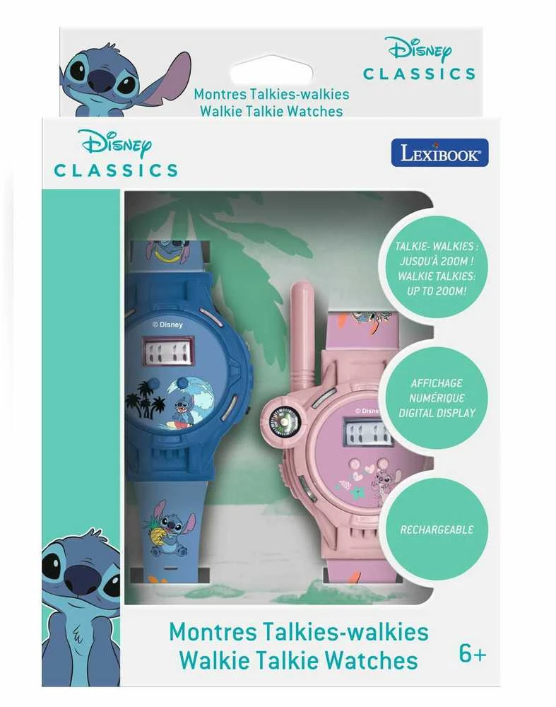 Lexibook – Stitch Walkie Talkie 2 viename laikrodžiai (DMWTW1D)