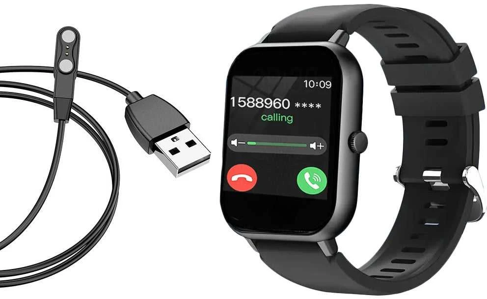 Išmanusis laikrodis moterims, vyrams, guminis dirželis, sportui, „Bluetooth“ skambučiams