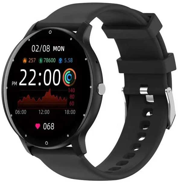 Išmanusis laikrodis moterims, vyrams, guminis dirželis, sportui, „Bluetooth“ skambučiams