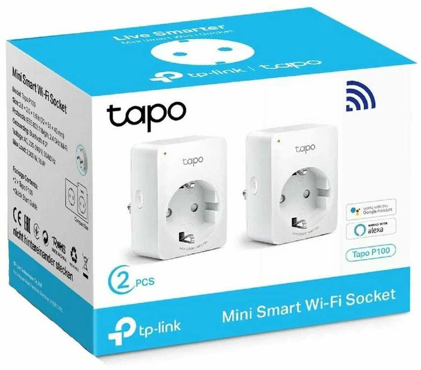 Maršrutizatorius TP-LINK TPLINK Smart-Stecker SmartStecker TAPO P100(2-PACK) P100(2PACK)