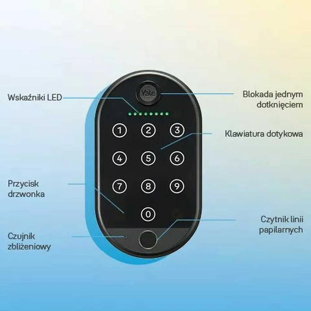 Išmanusis Domofonas - Yale 05/303000/BL Bluetooth Pirštų Atpažinimo Skaitytuvas Juodas