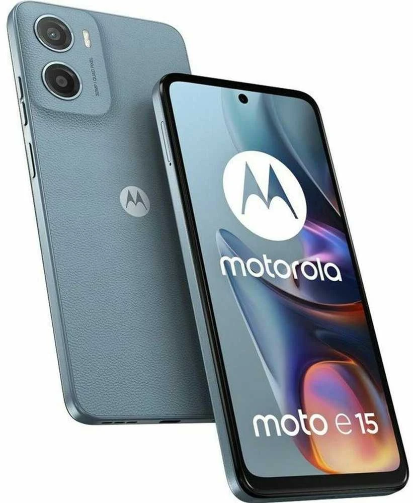 Motorola Moto e15 6,67 colių dviejų SIM kortelių Android 14 Edition Go 4G USB Type-C 2 GB 64 GB 5200 mAh Misty Mėlyna