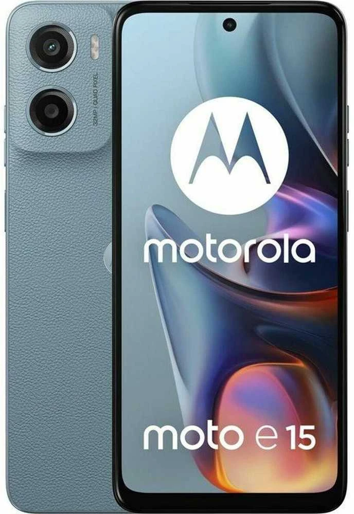 Motorola Moto e15 6,67 colių dviejų SIM kortelių Android 14 Edition Go 4G USB Type-C 2 GB 64 GB 5200 mAh Misty Mėlyna