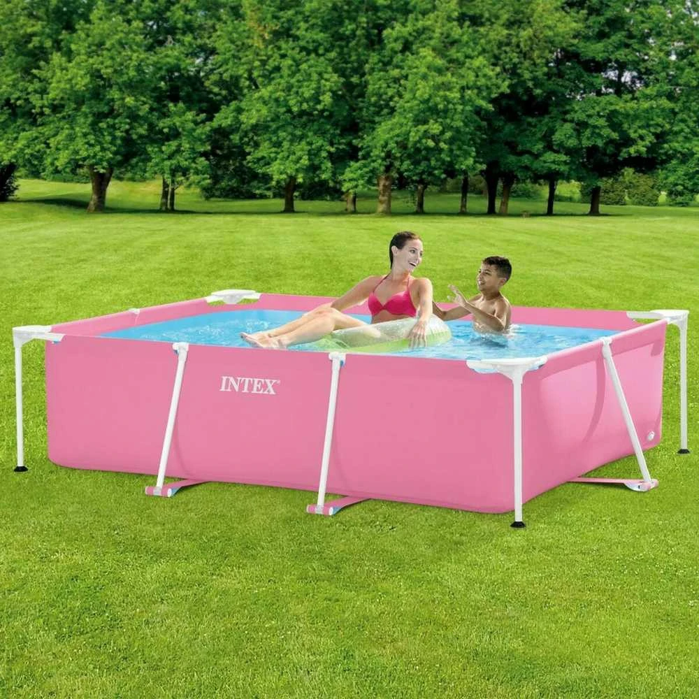 Didelis stačiakampio formos rėmo sodo baseinas 220 x 150 cm INTEX 28266