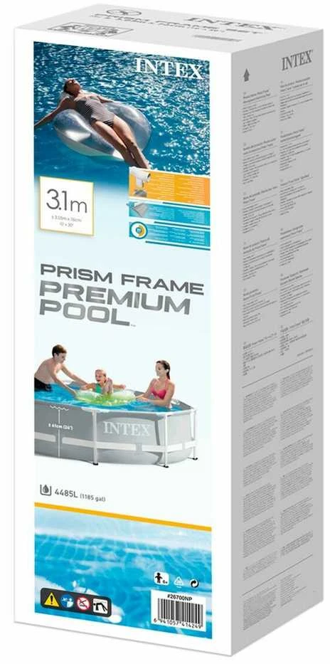 Intex Prism Frame Premium Pool Pilkas, 305x76 cm