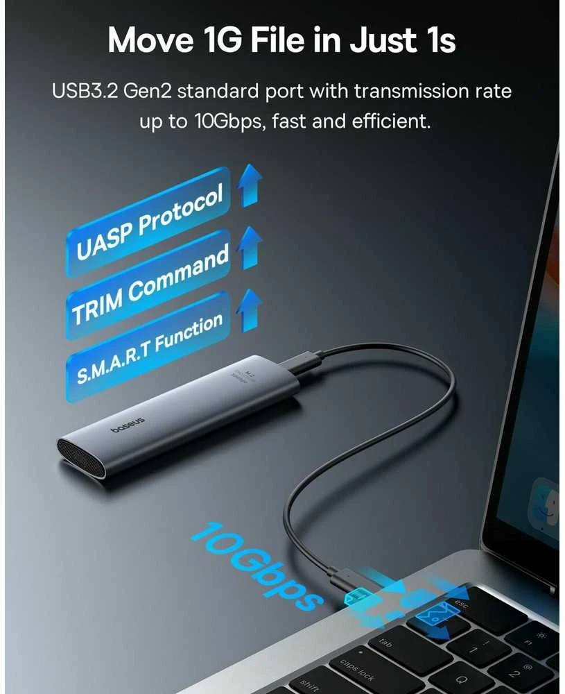SSD korpusas Baseus FlyJoy (pilkas)