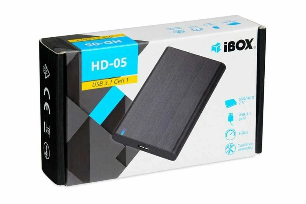 IBOX HD-05 korpusas HDD 2.5" USB 3.1 Gen.1 juodas