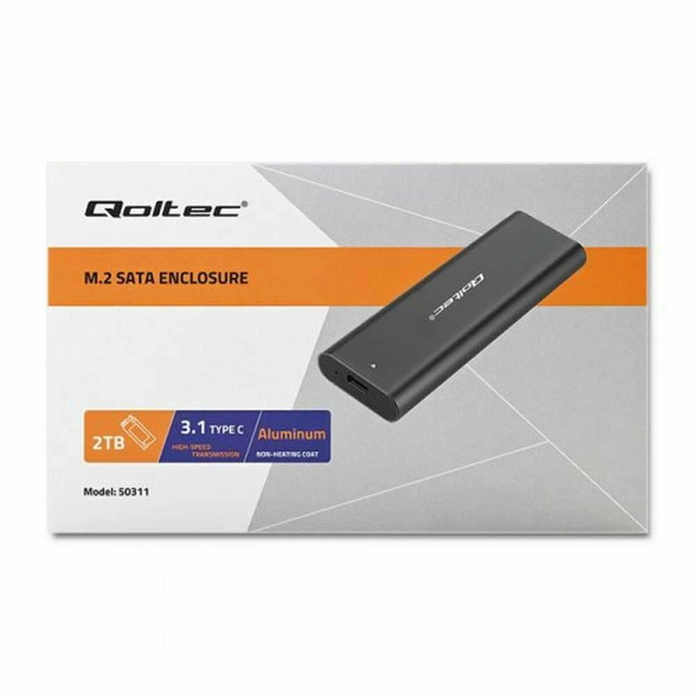 QOLTEC 50312 M.2 SATA SSD / NVME / USB tipo C korpusas