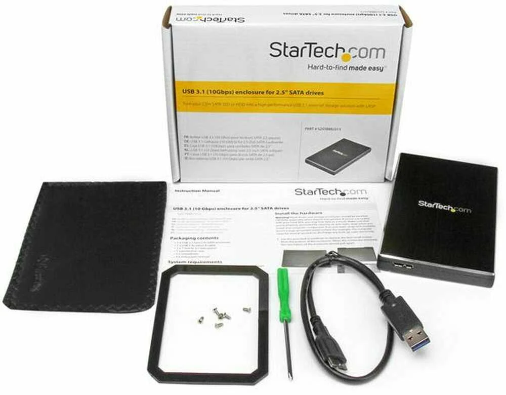StarTech 2,5 colio USB 3.1 Juoda disko vieta (S251BMU313)