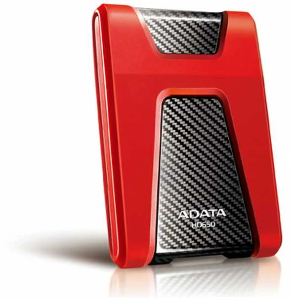 Kietasis išorinis diskas Adata HD650 1TB 2.5" USB3 Raudonas