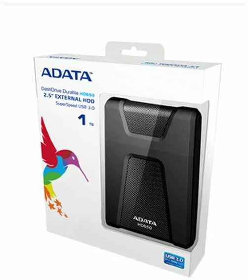 Išorinis kietasis diskas Adata HD650 1TB 2.5" Juodas