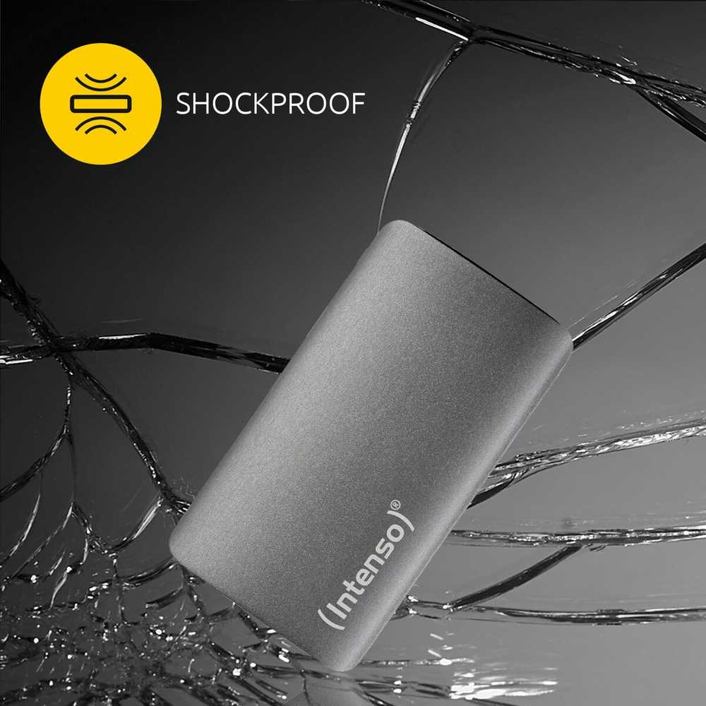 Kietasis diskas „Intenso Externe SSD TX800 1 TB“ – antracito spalvos, USB-A 3.2 Gen 2x2 (20 Gbit/s)
