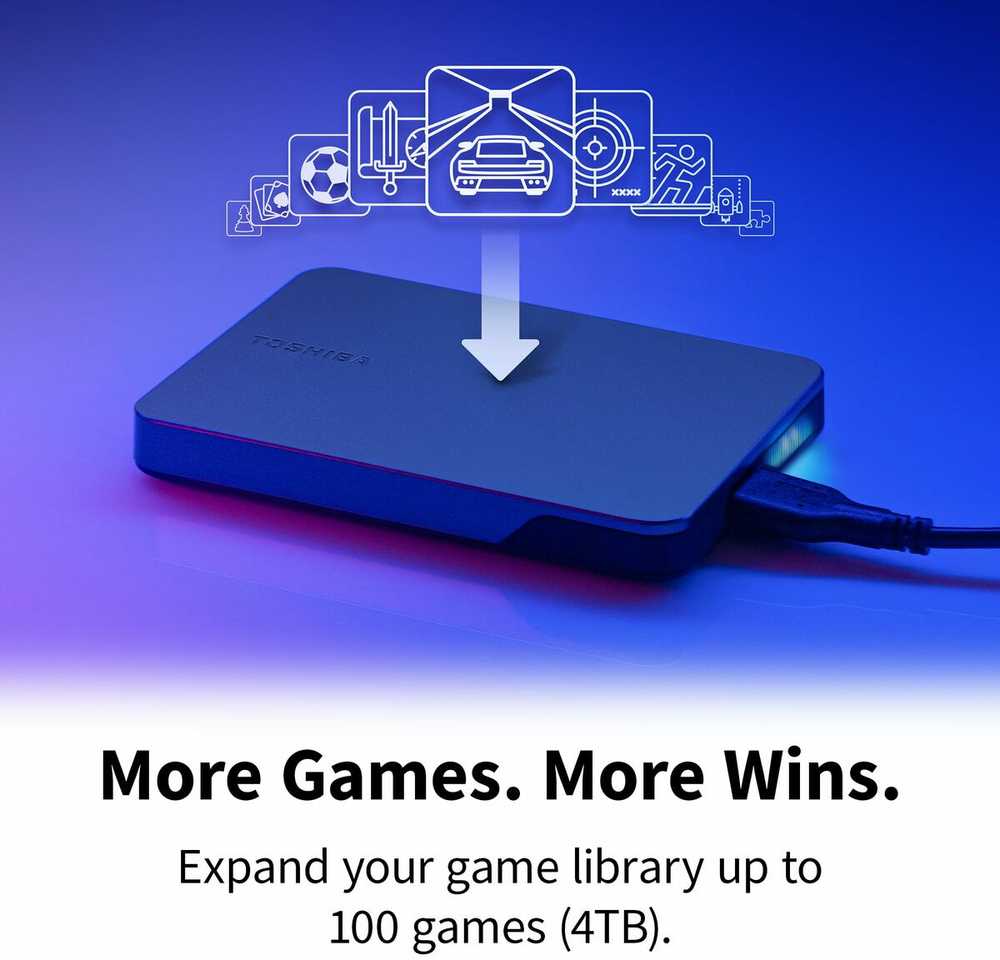 Kietasis diskas Toshiba Canvio Gaming | 2000 GB | 2.5 " | USB 3.2 | Pilkas