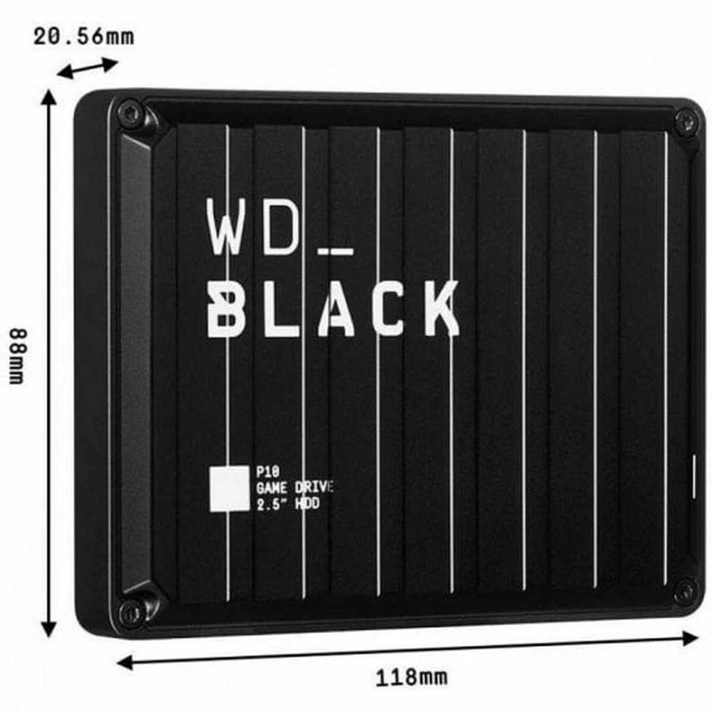 Sandisk Western Digital P10 Game Drive Išorinis kietasis diskas 4 TB 2.5" Micro-USB B 3.2 Gen 1 (3.1 Gen 1) Juodas