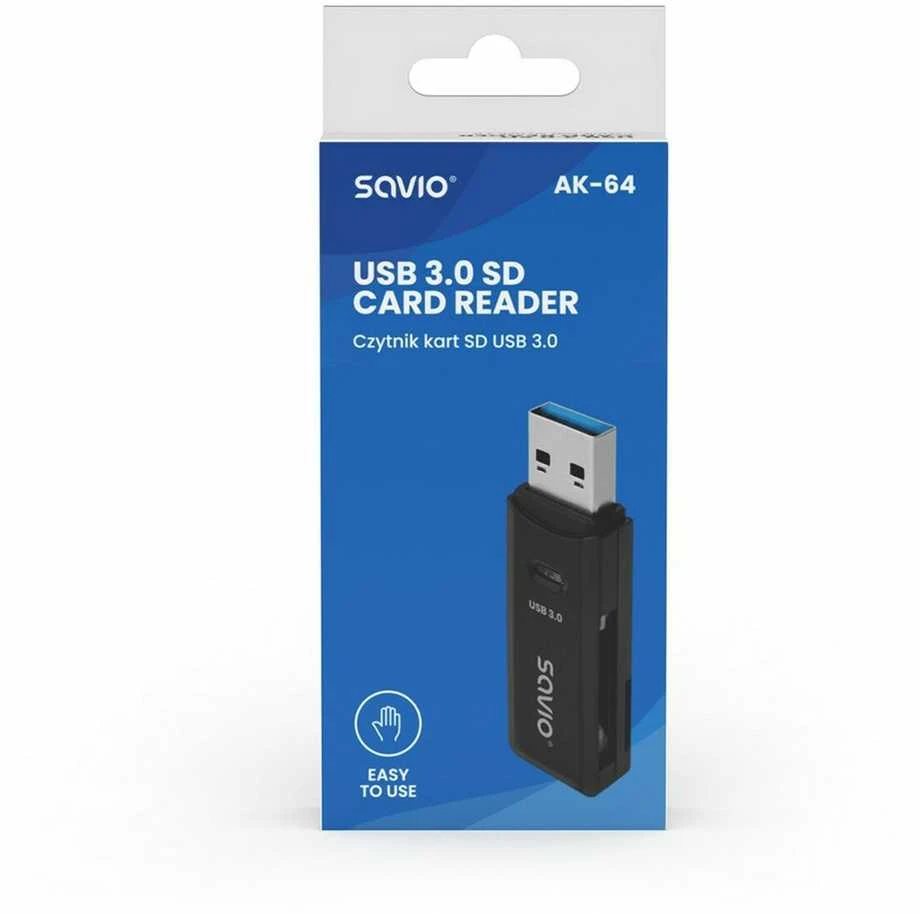 SAVIO SD kortelių skaitytuvas, USB 3.0, AK-64