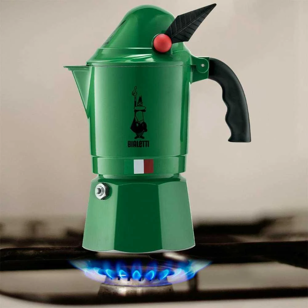 Bialetti Moka Break Alpina Moka kavinukas Žalias