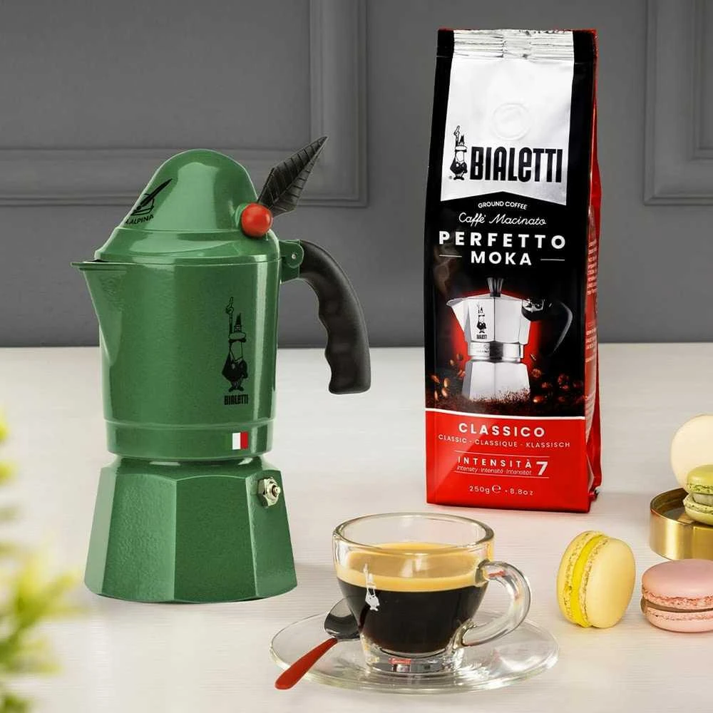 Bialetti Moka Break Alpina Moka kavinukas Žalias
