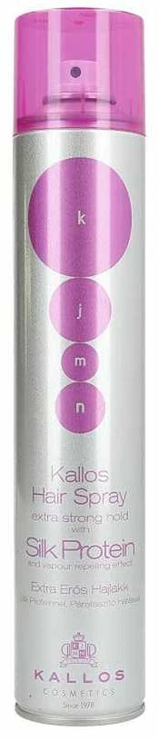 Kallos Cosmetics KJMN Silk Protein Extra Strong Plaukų lakas plaukų lakas su šilko proteinu, 500 ml