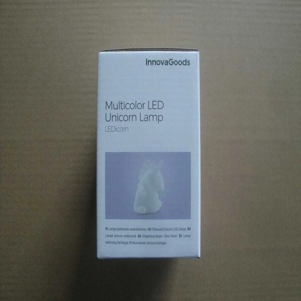 įvairių spalvų vienaragio lempa LEDicorn InnovaGoods
