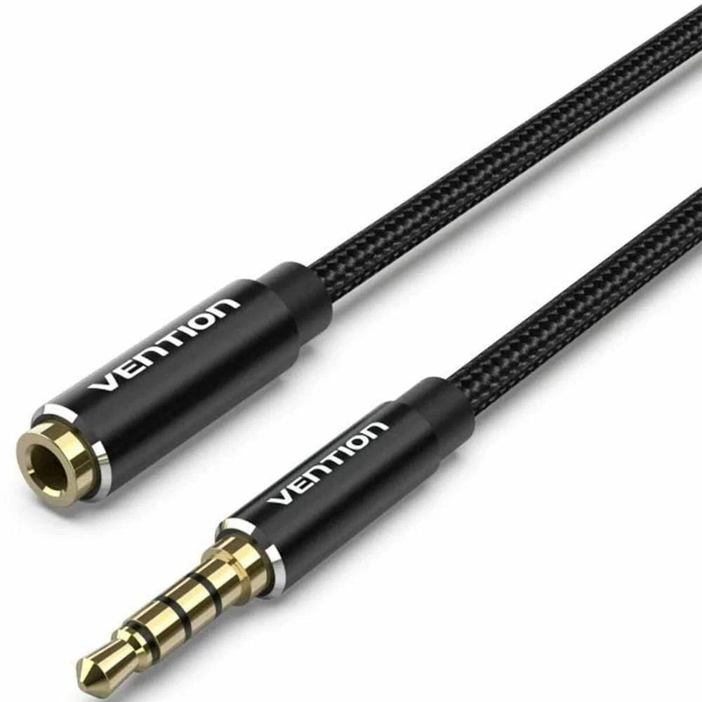 Vention TRRS 3.5 mm vyriškas iki 3.5 mm moteriškas garso ilgintuvas 3 m ventiliacija BHCBI juodas