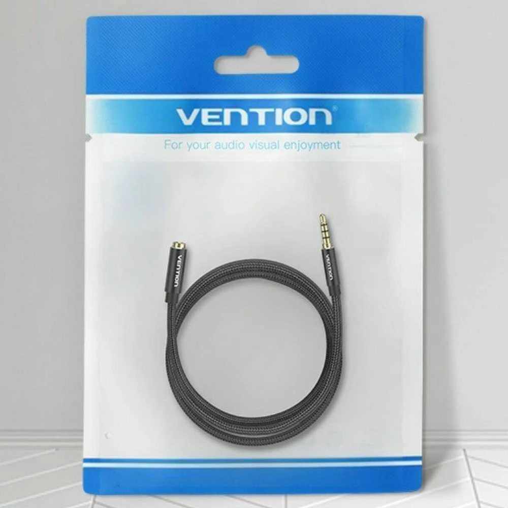 Vention TRRS 3.5 mm vyriškas iki 3.5 mm moteriškas garso ilgintuvas 3 m ventiliacija BHCBI juodas