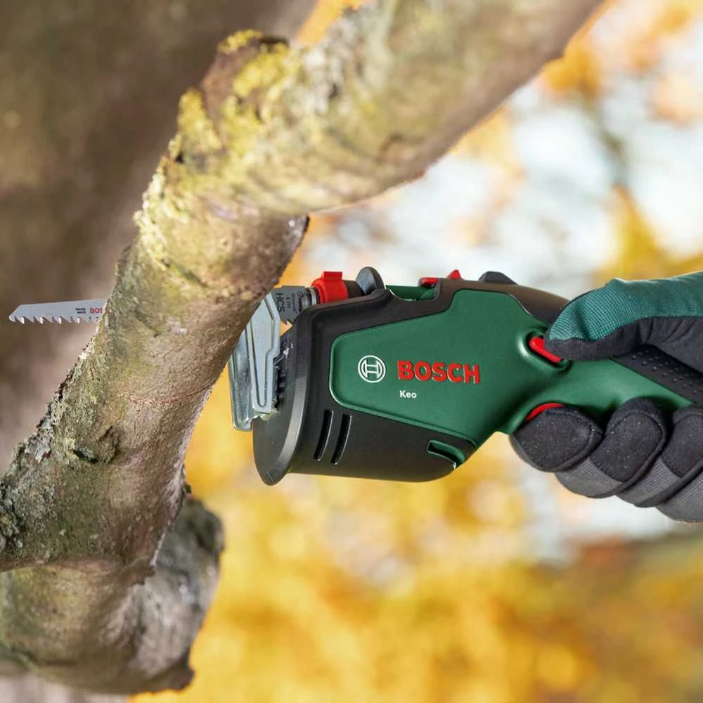 Bosch genėjimo pjūklas KEO 18 LI be akumuliatoriaus ir kroviklio