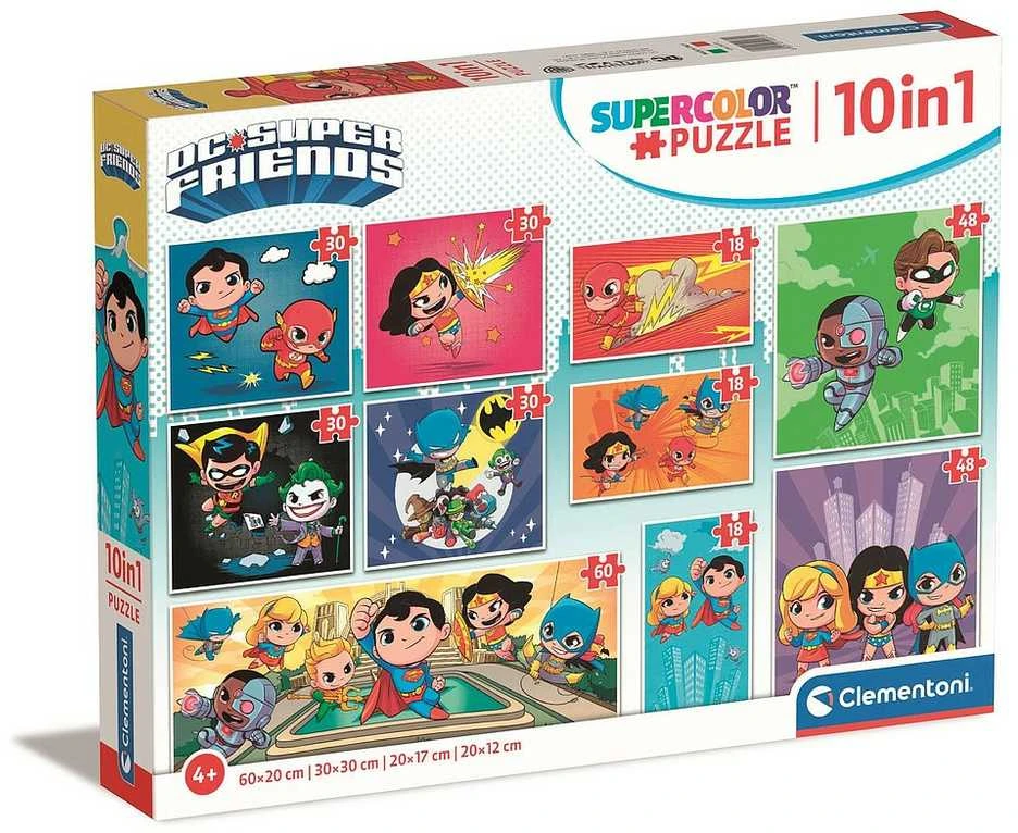 Clementoni Supercolor dėlionė 10in1 "Dc Comics" 18+30+48+60 pcs