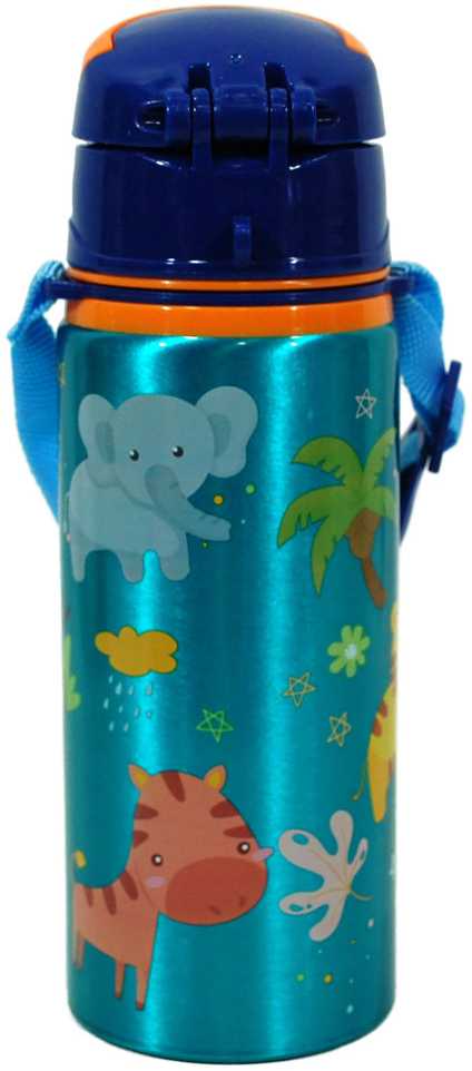 „Jungle Jungle“, gyvūnų skonio aliuminio butelis su karabinu, 600 ml