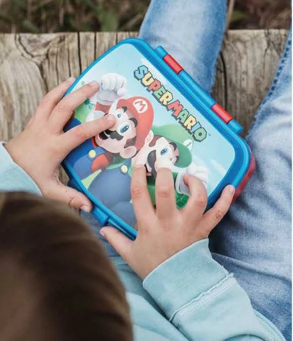 Juokinga plastikinė sumuštinių dėžutė „Super Mario Luigi“