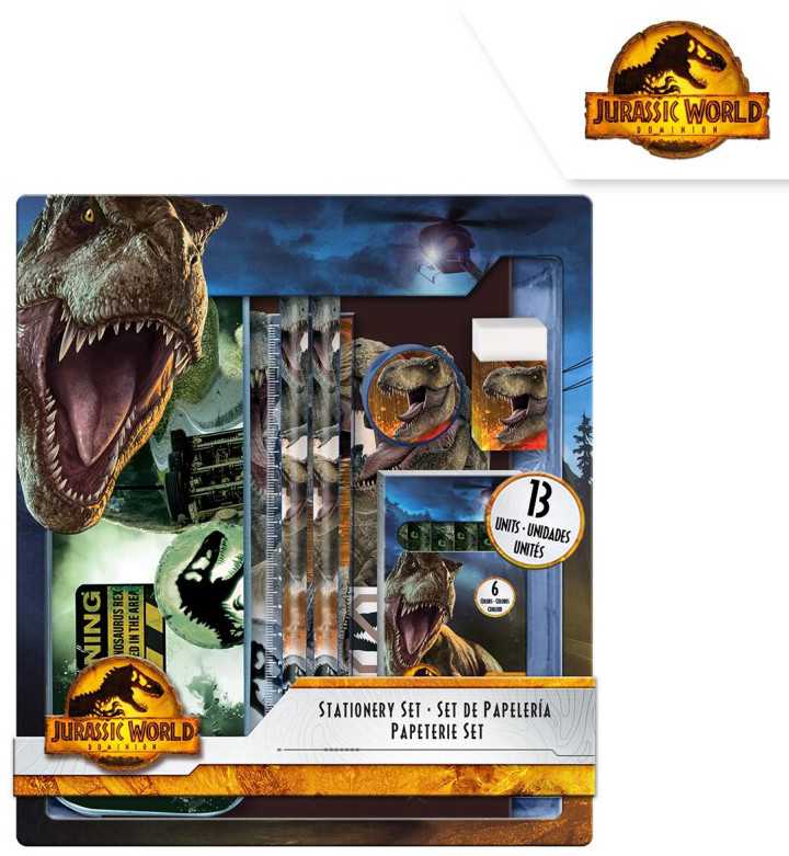 Kids Euroswan - Akcesoria licencyjne Kids Euroswan - Priedai licencyjne Rinkinys piśmienniczy 13 dalys - Jurassic World