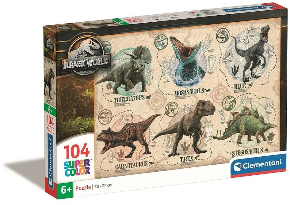 Clementoni Dėlionė 104 vnt. - Juros periodo pasaulis (Jurassic World)